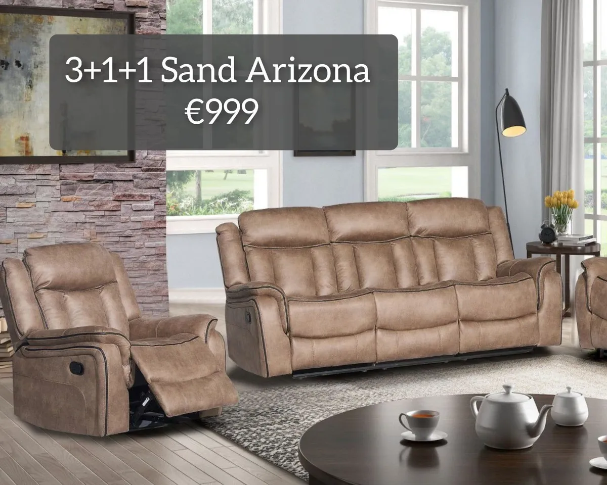 Arizona Reclining Sofa 3+2 - Free Delivery - Image 2