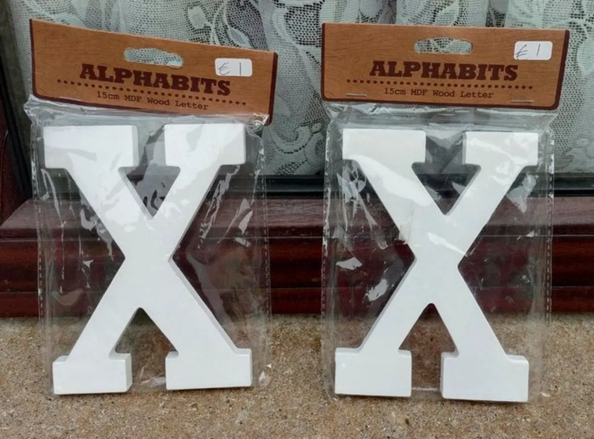 Two Timber Alphabits Letter X (new). - Image 1