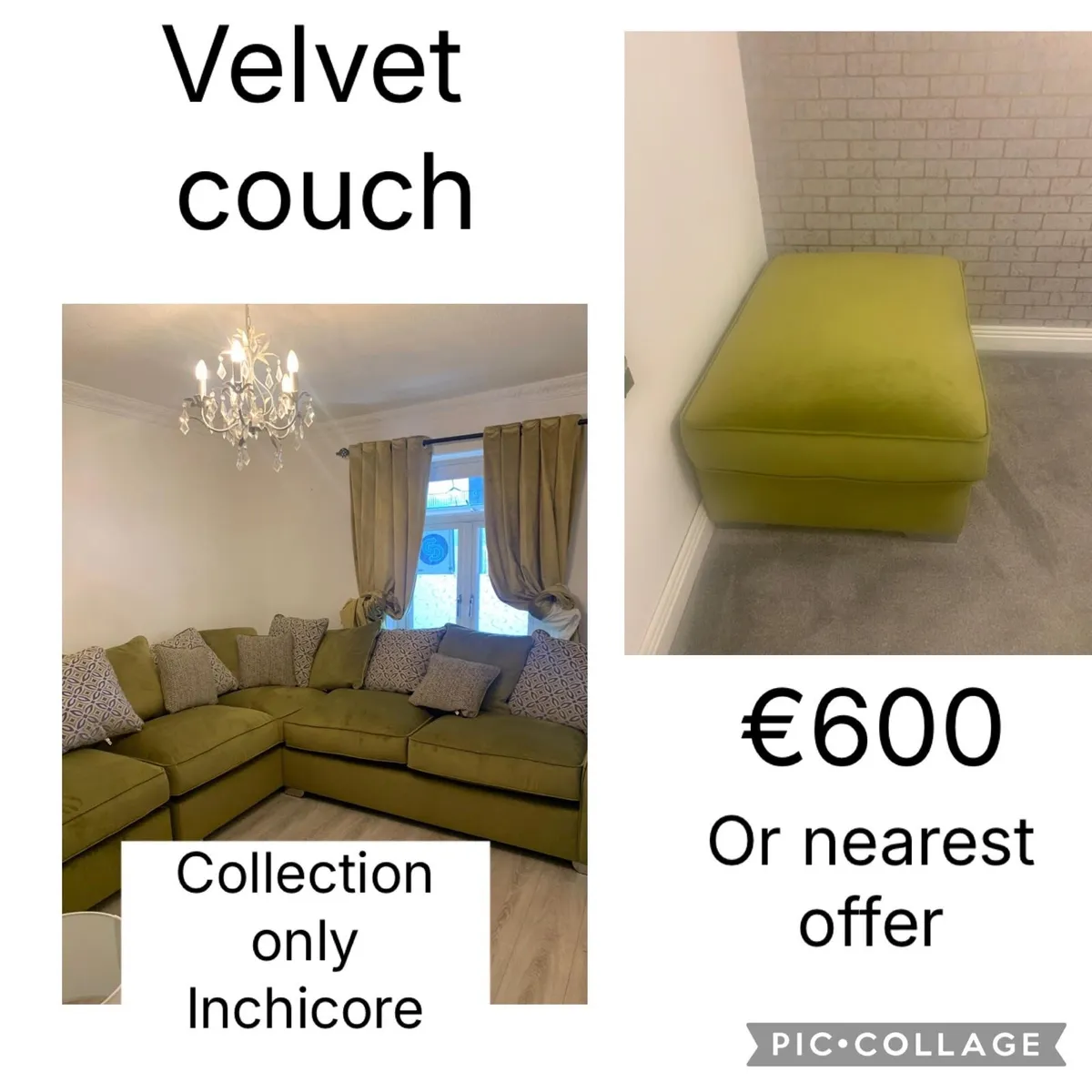 Sofa - large L shape and leg rest - Image 1