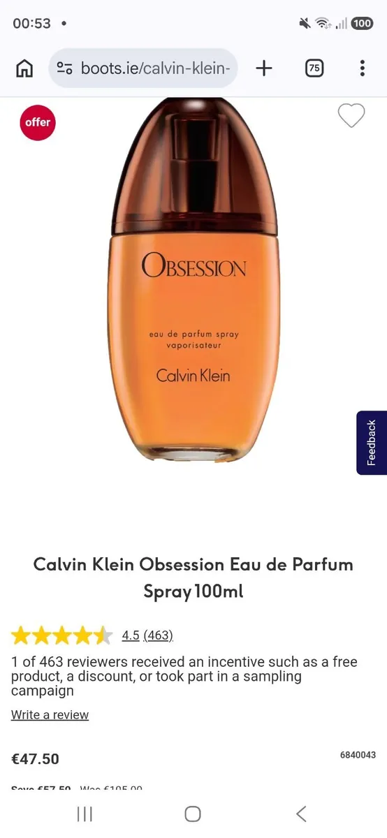 Calvin klein Obsession  Brand new - Image 4