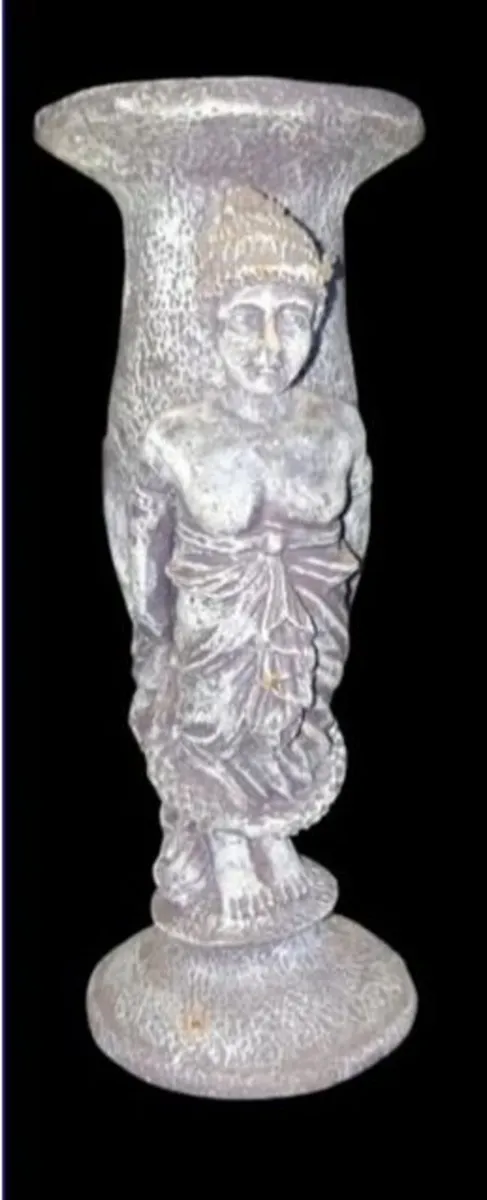 Vintage Classical Caryatid Pillar Candle Holder - Image 2
