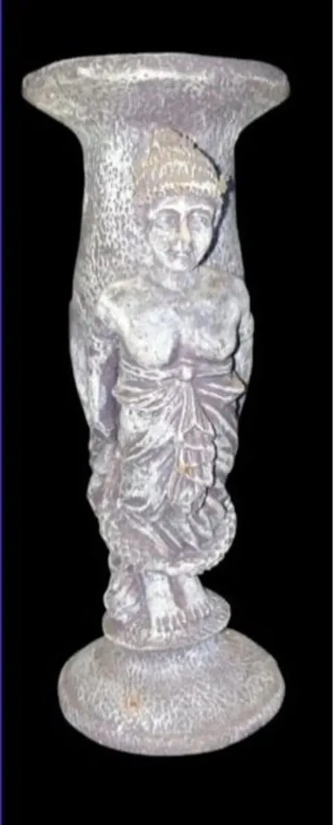 Vintage Classical Caryatid Pillar Candle Holder - Image 4