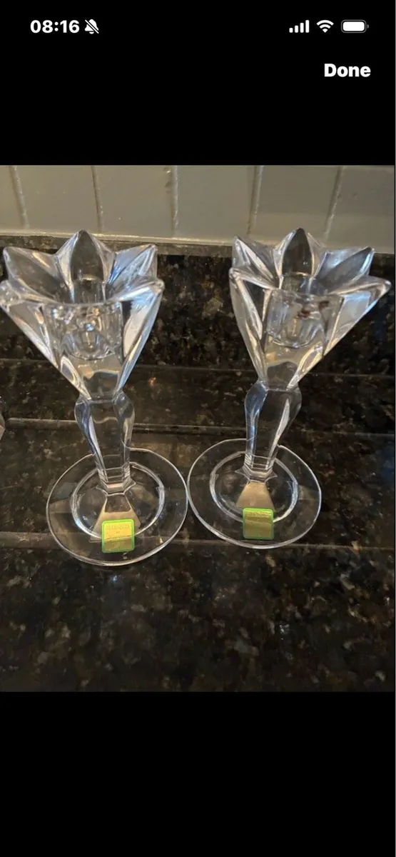 Marquis Waterford Crystal Candlesticks - Image 1