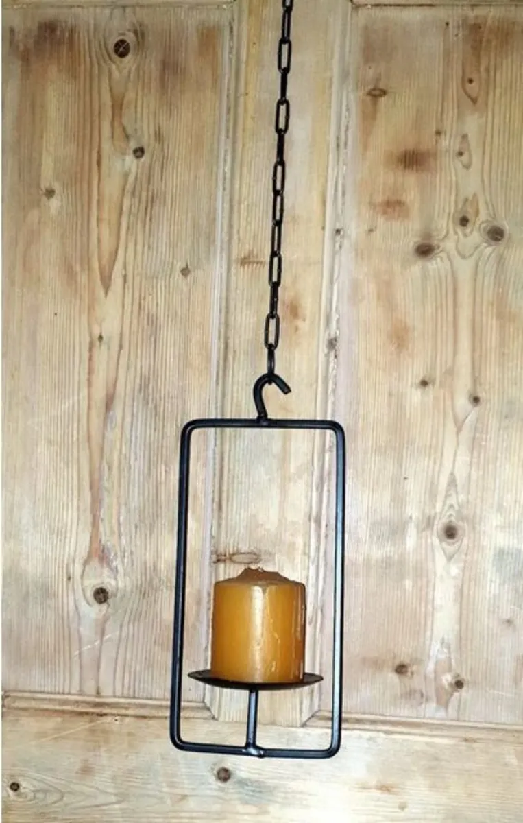 6 x Vintage Harrods Heavy W'Iron Hanging Sconces - Image 2