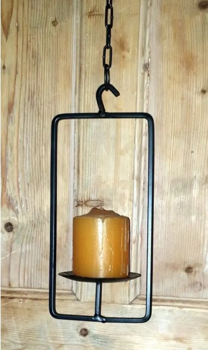 6 x Vintage Harrods Heavy W'Iron Hanging Sconces - Image 1