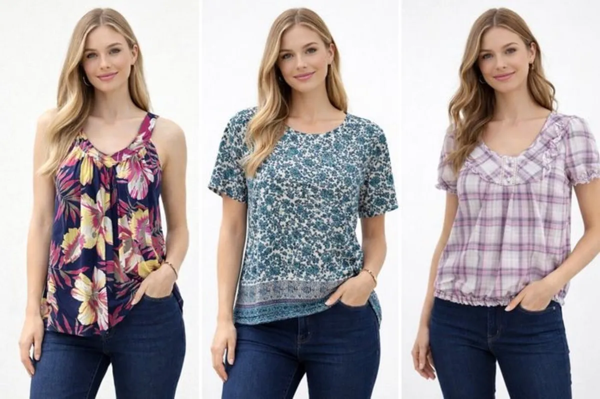 Dress, Jeans & 3 Tops Bundle (5 Pieces) - Image 2