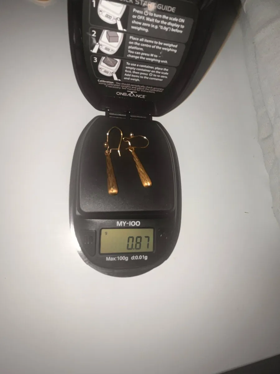 9k gold earrings - Image 3