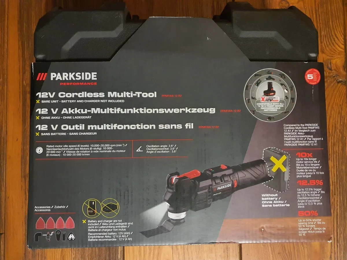 12V Parkside Brushless Multi-Tool kit - Image 2