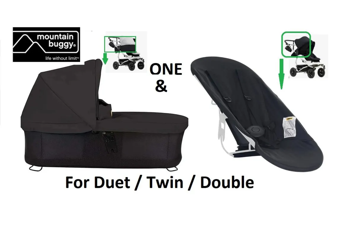 Mountain Buggy carrycot for double buggy - Image 1