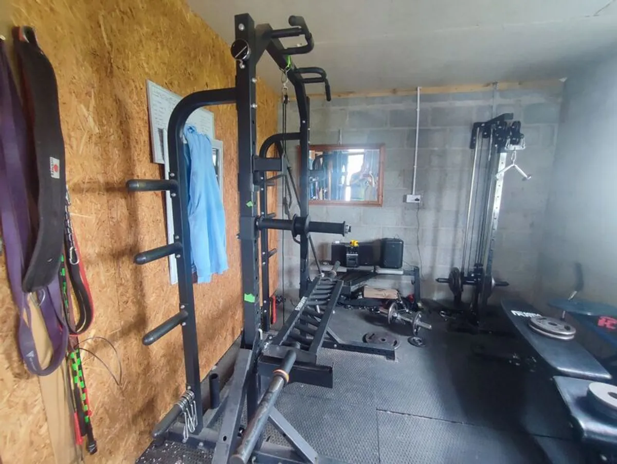Gym Half Rack + Attachments  Home Gym Package - Image 4