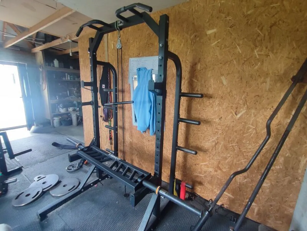 Gym Half Rack + Attachments  Home Gym Package - Image 2