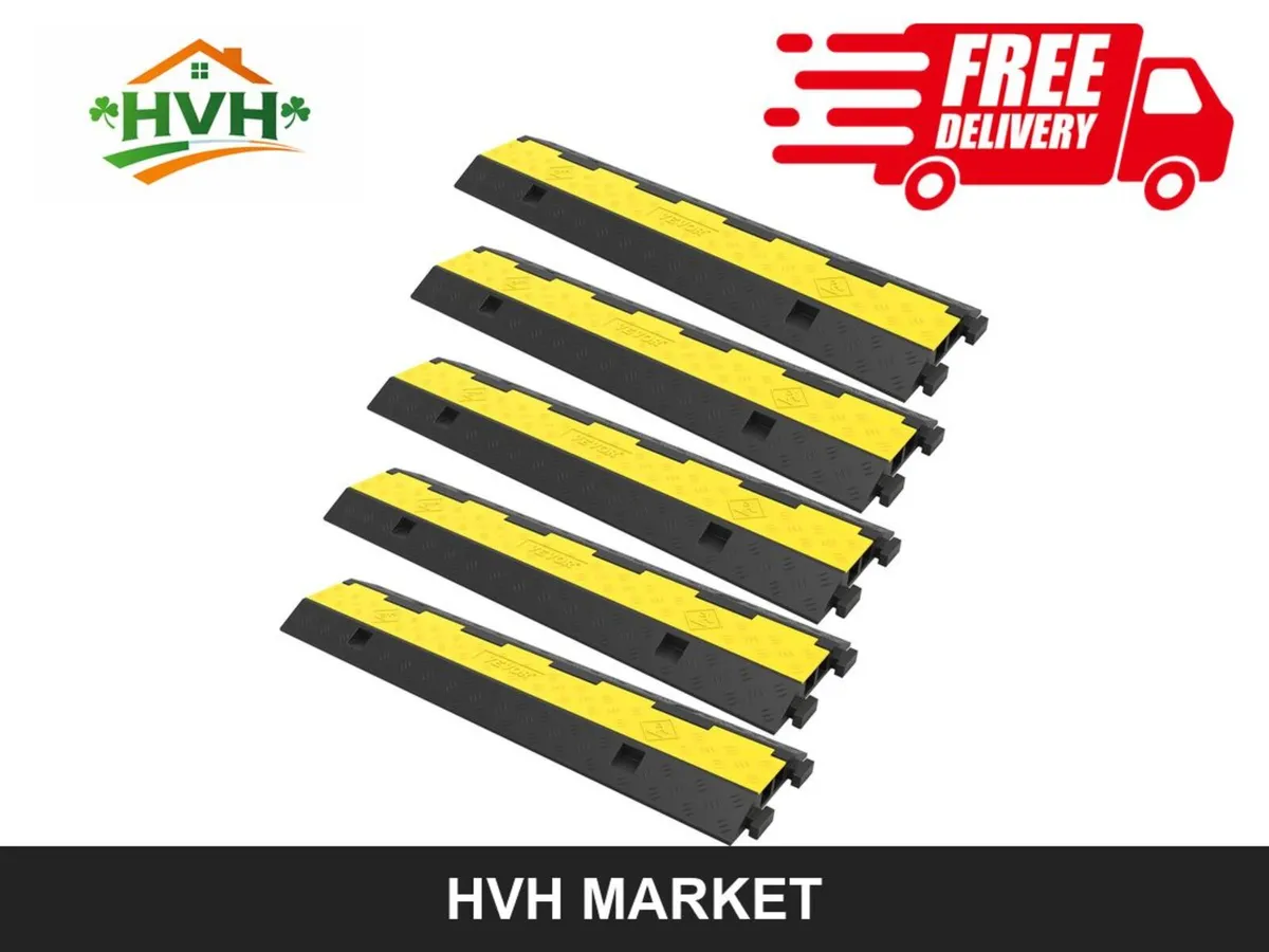 5-Pack 2-Channel Cable Protector Ramps - Image 1