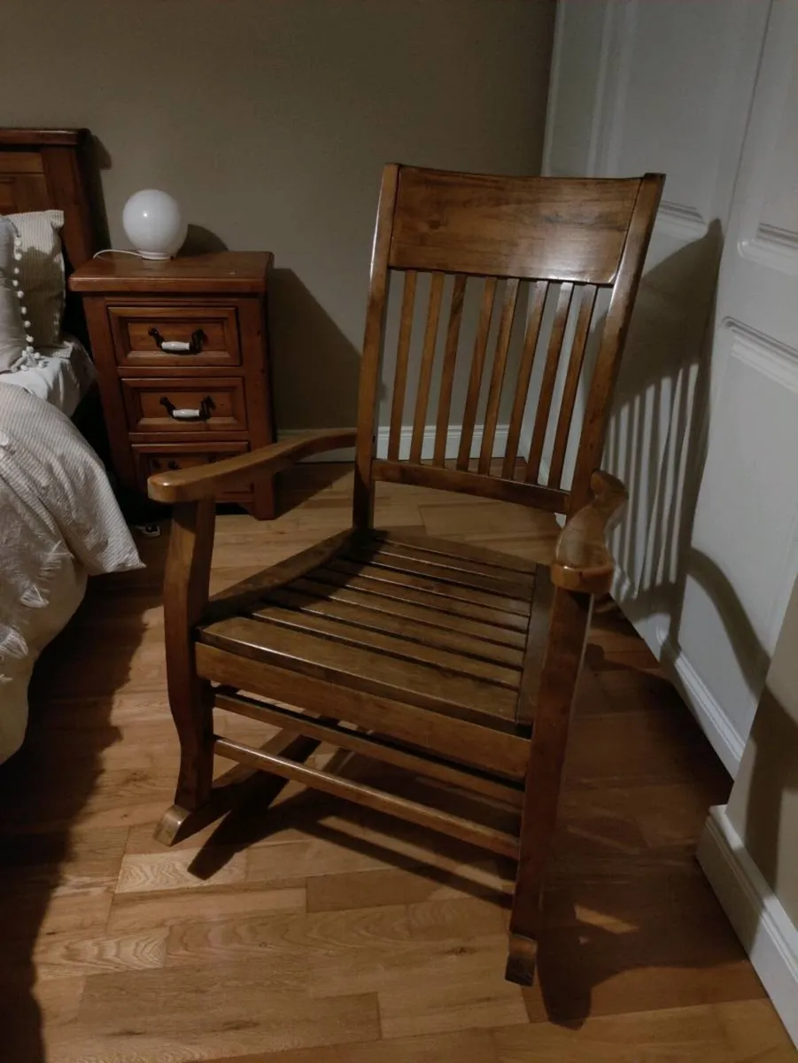 Wooden Rocking Chair - Image 1
