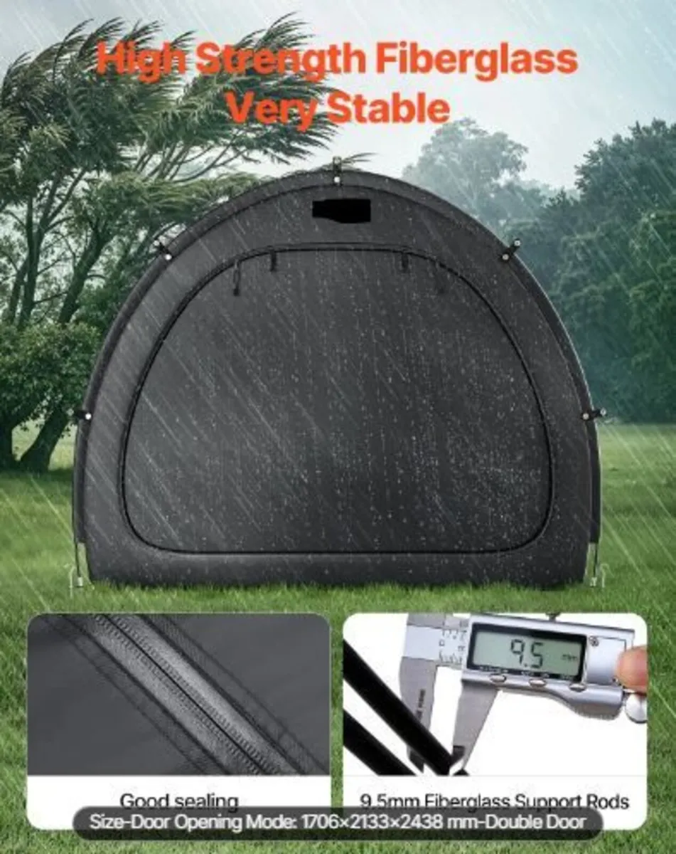 Bike Storage Tent, 5+ Bikes, Outdoor - Image 4