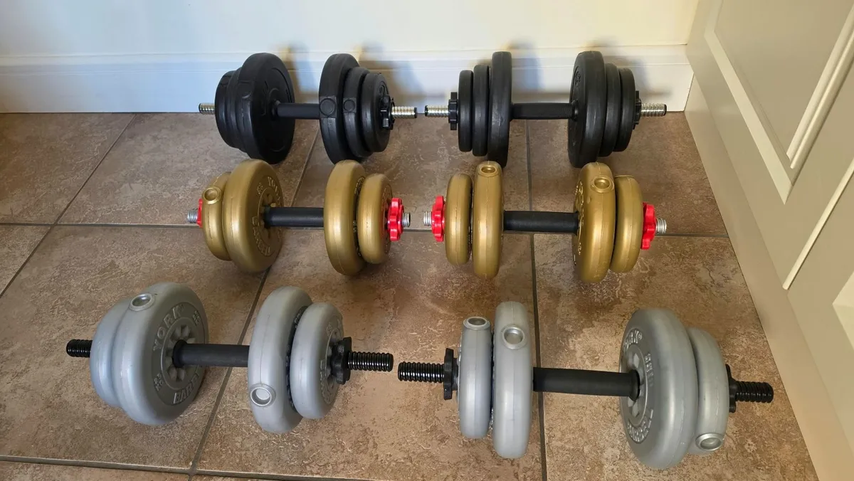 3 pairs of dumbbells - Image 1