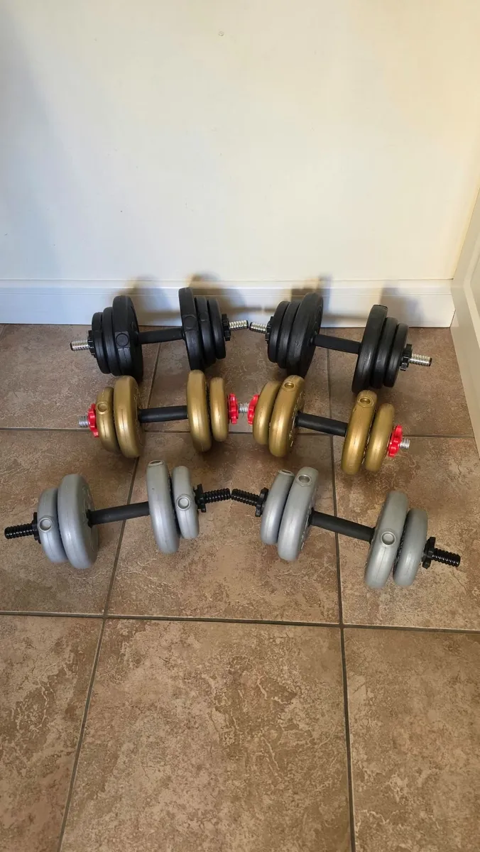 3 pairs of dumbbells - Image 3