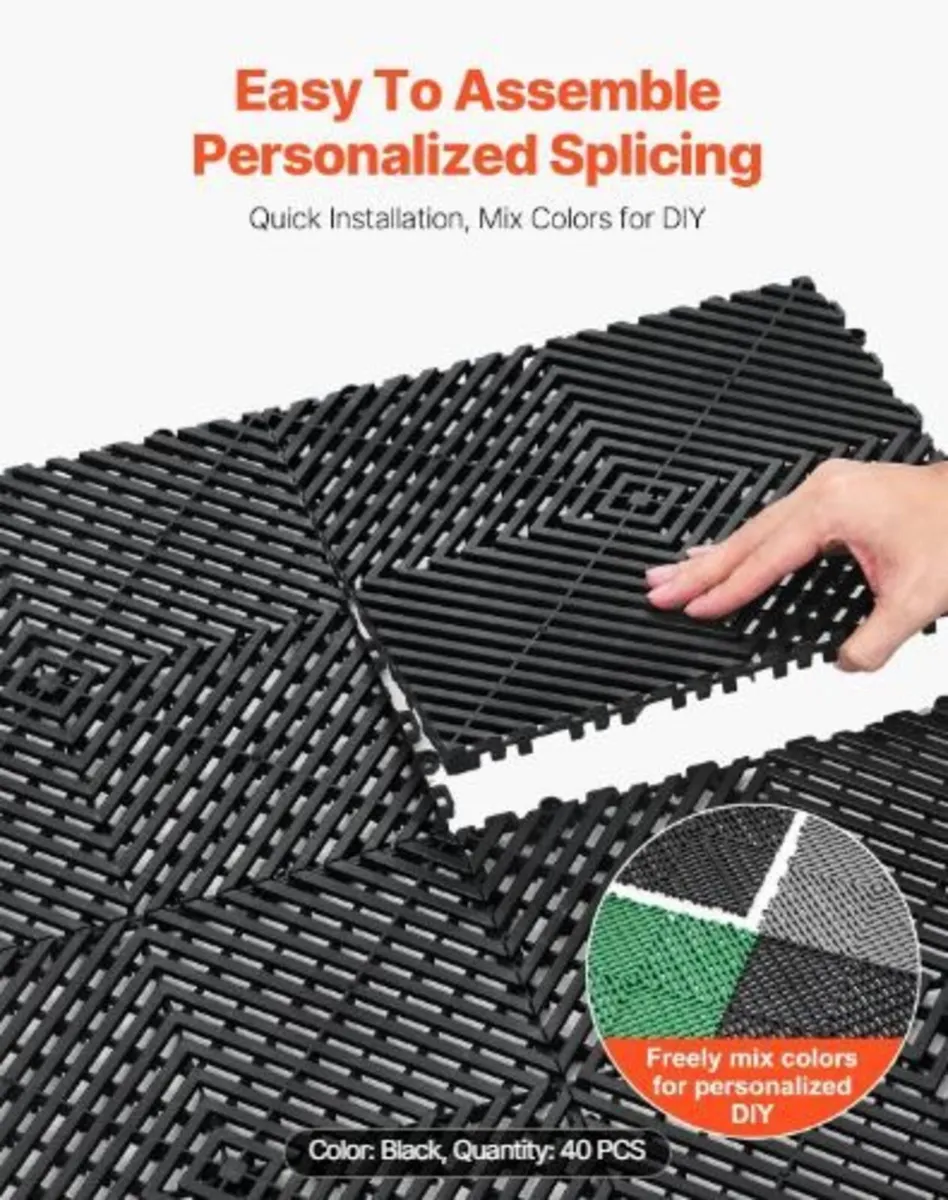 Interlocking Drainage Mat, 12” x 12” Modular - Image 2