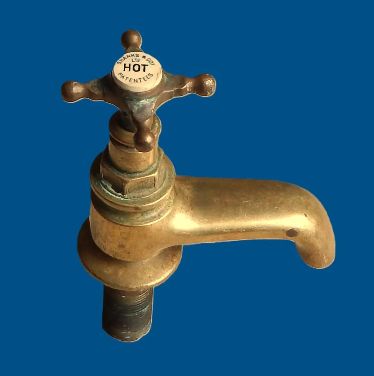 1 Vintage Shanks & Co Brass Bath Tap - Image 1