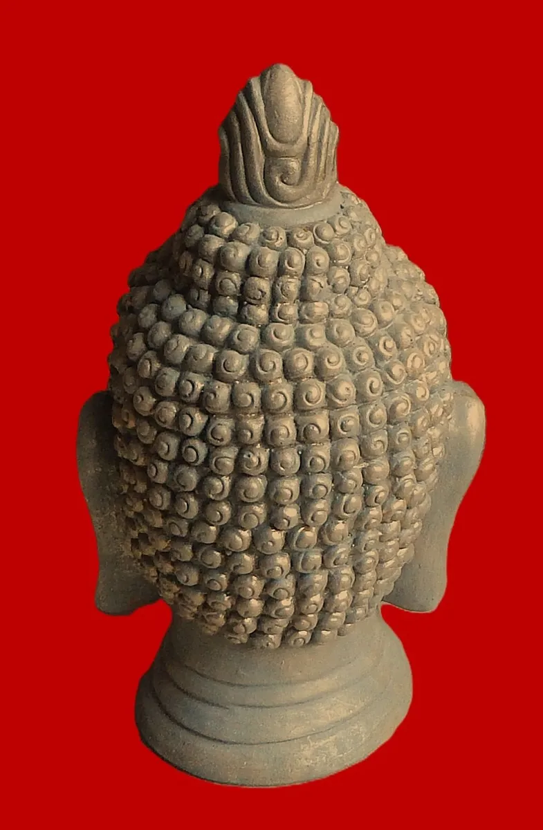 Large Brushed Bronze Effect Buddha Head - Image 2