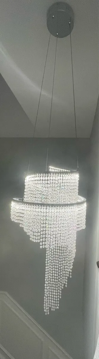 Crystal Spiral Drop Chandelier - Image 2