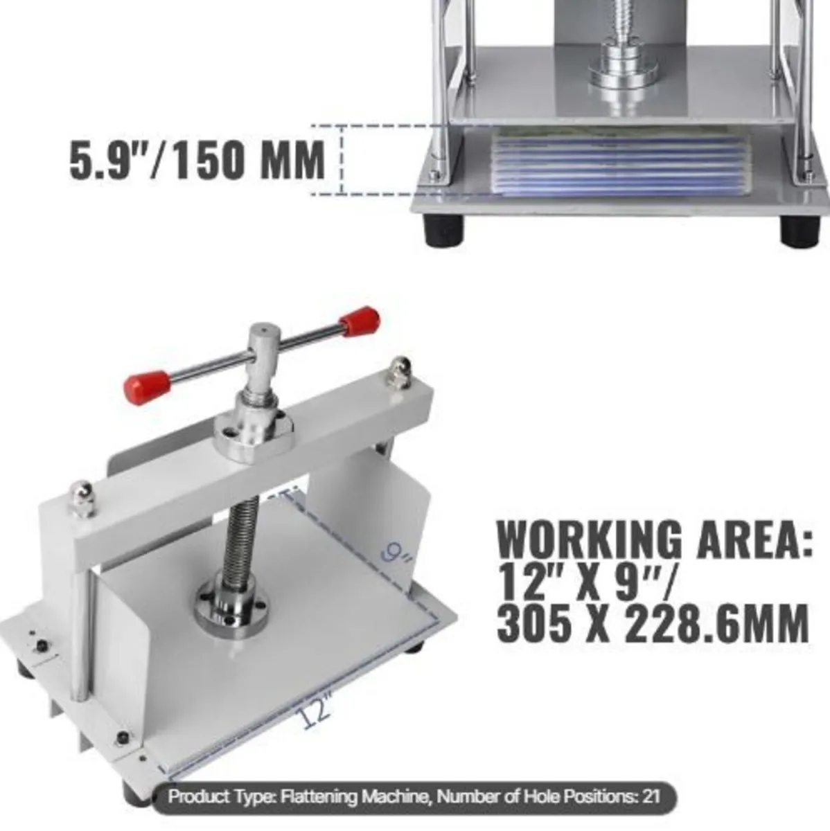 Manual Paper Press Machine, 12x8.6 inch - Image 1