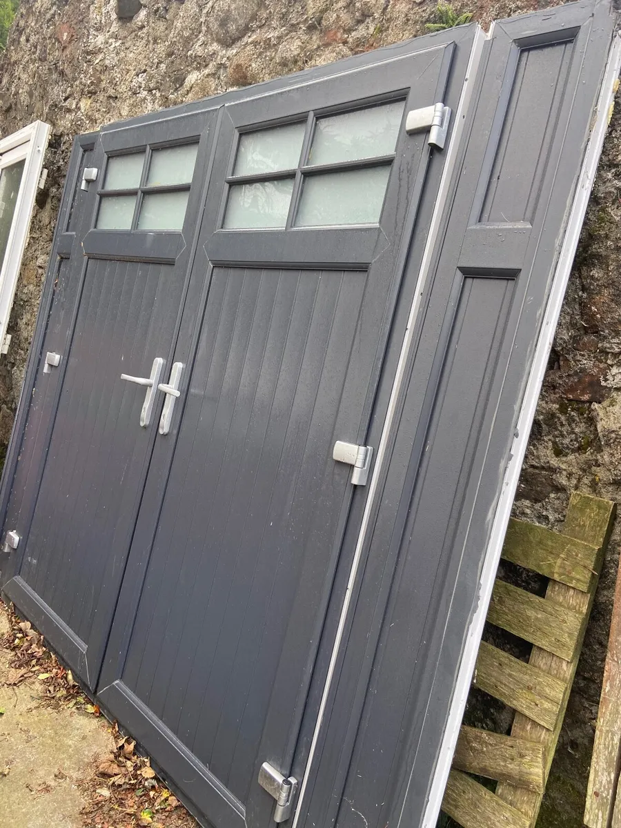 PVC Double Doors with 2 Side Screens