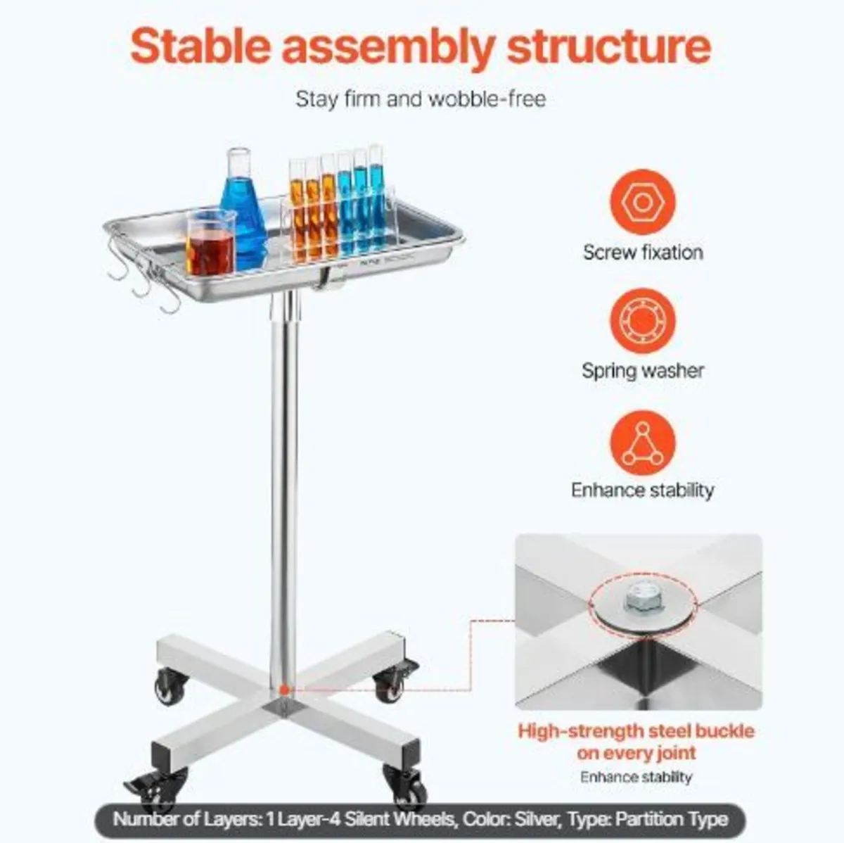 Mayo Stand, Stainless Steel Mayo Tray - Image 2