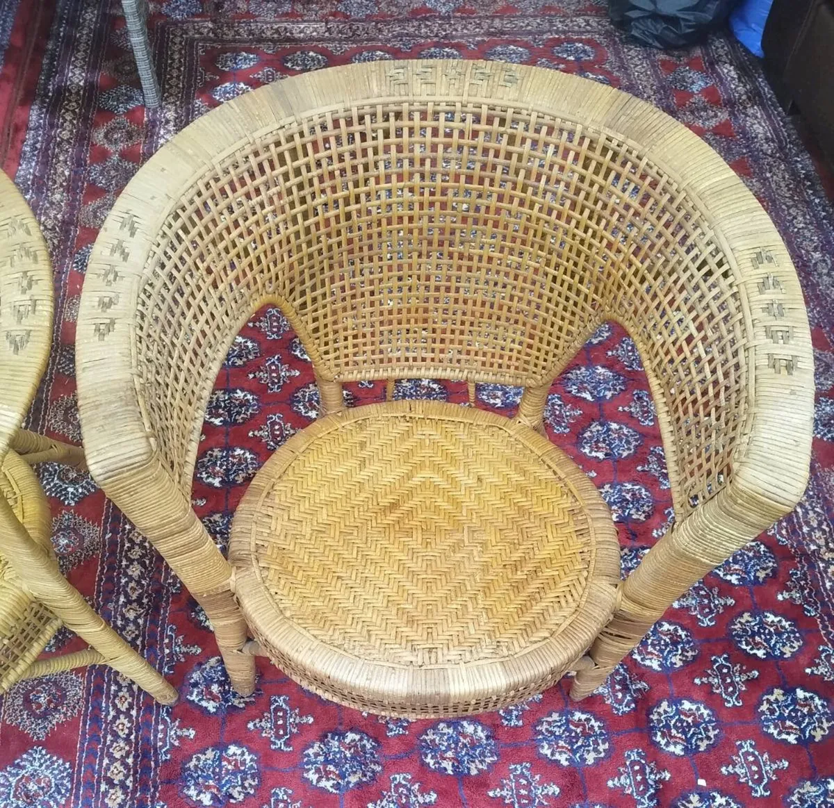Vintage Ratan Tub Chairs - Image 3