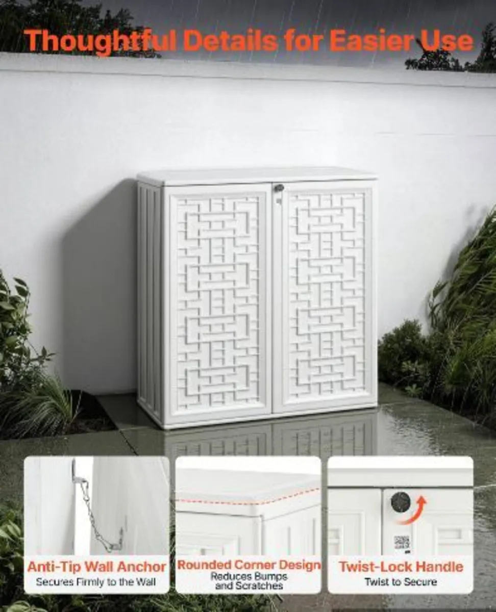 Outdoor Storage Shed 0.23 m³ Waterproof - Image 3