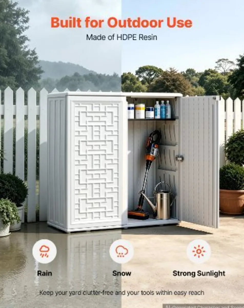 Outdoor Storage Shed 0.23 m³ Waterproof - Image 4
