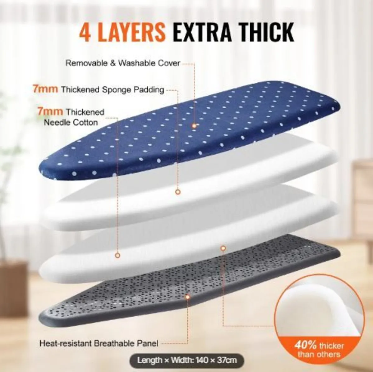 Ironing Board with Bottom Storage Tray - Image 2