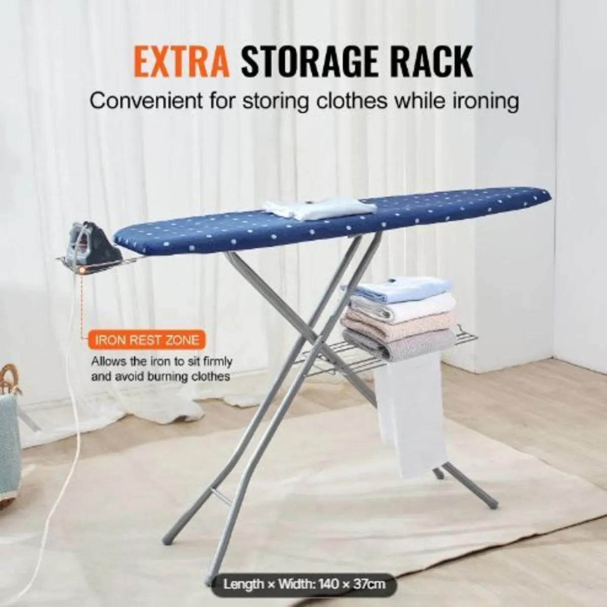 Ironing Board with Bottom Storage Tray - Image 4