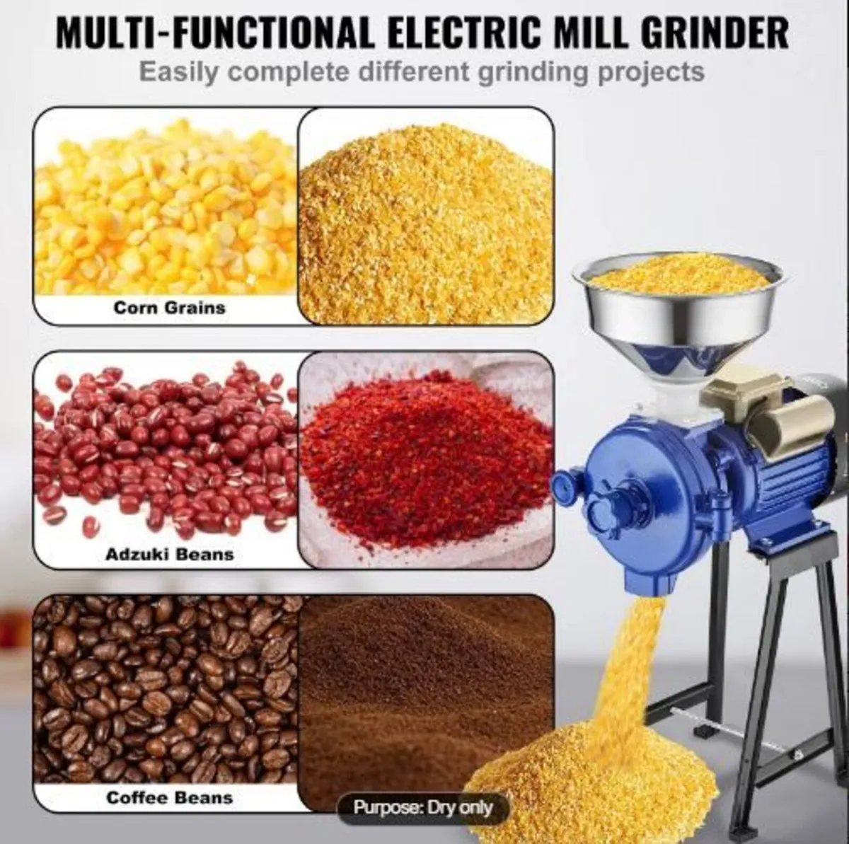 Electric Grain Mill Grinder, 3000W - Image 4