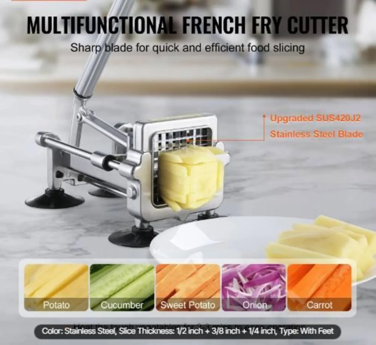 French Fry Cutter, Potato Slicer - Image 3