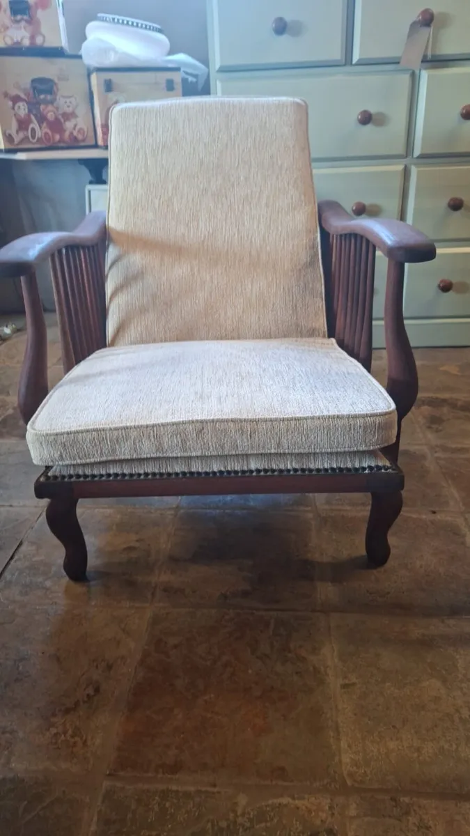 Early 1900s morris style reclining chair - Image 3