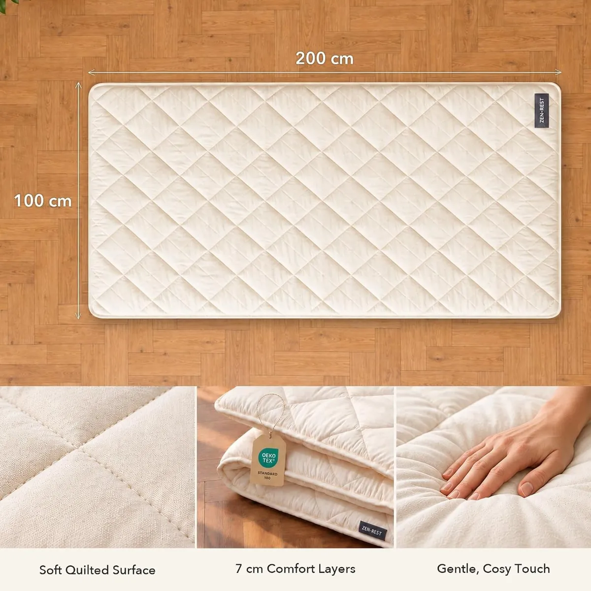 7 Layer Japanese Futon Mattress Firm Shikibuton - Image 2