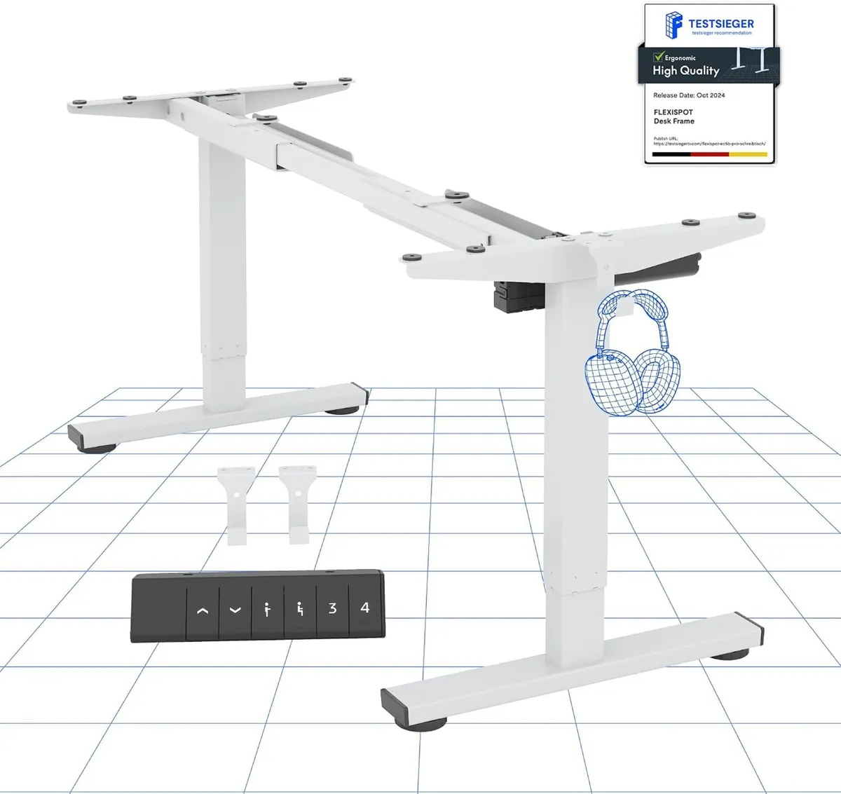 Cylinee Electric Standing Desk Frame with Round - Image 1