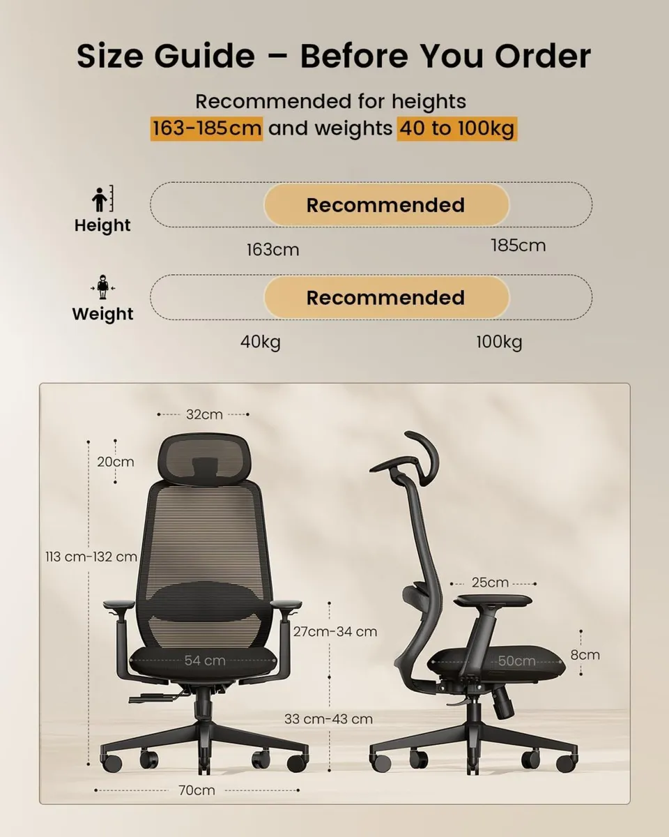 Ergonomic Office Chair with Adjustable Seat Depth - Image 2