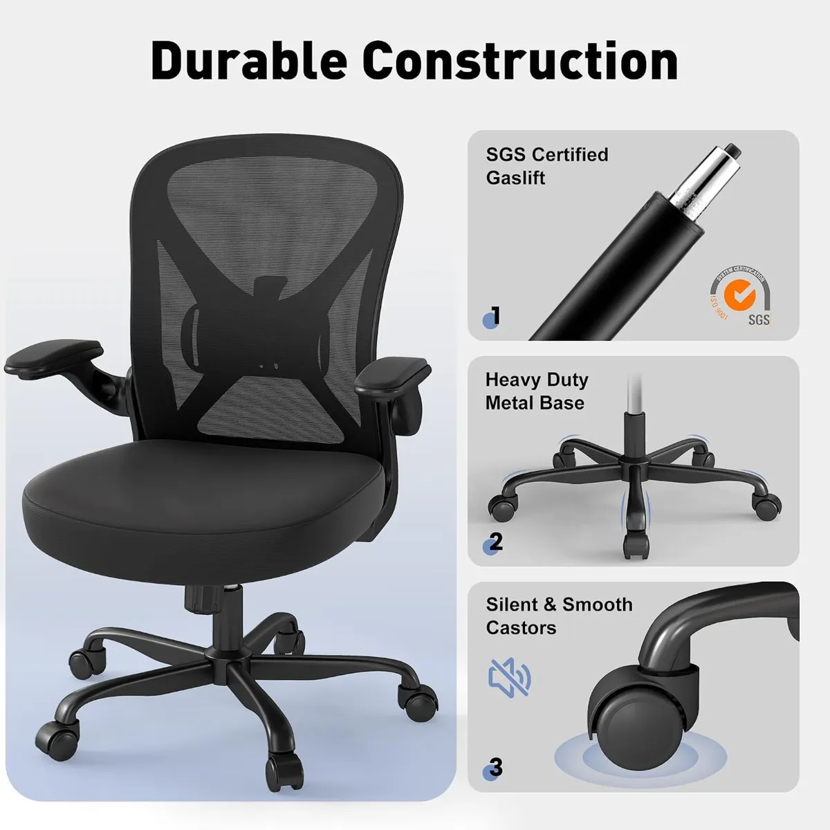Ergonomic Mesh Office Chair with Adjustable - Image 3