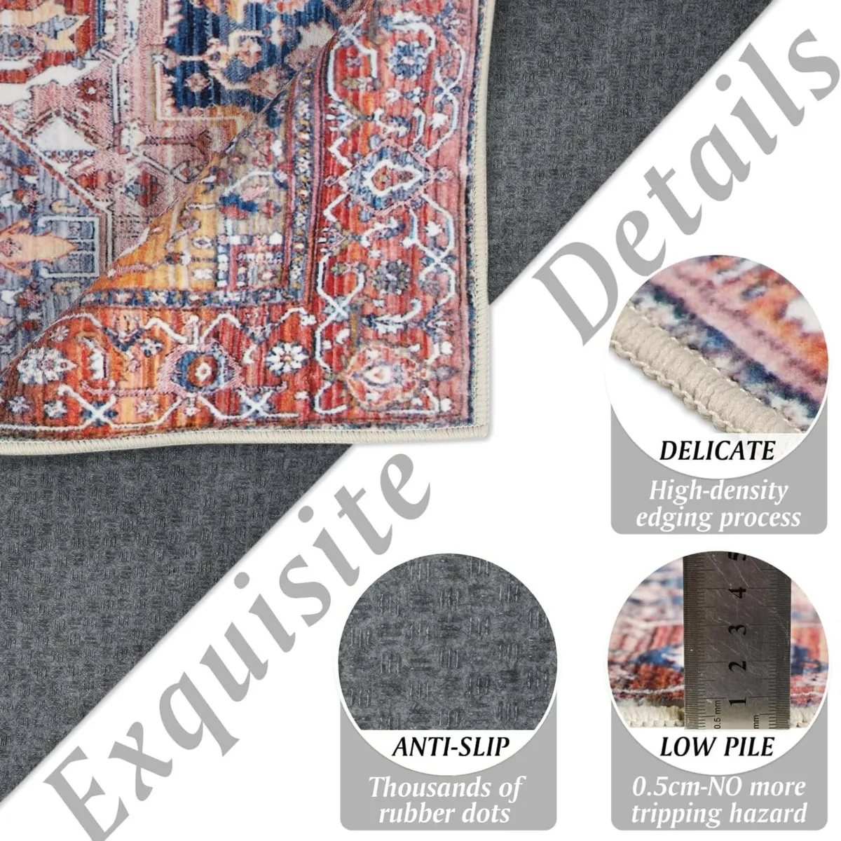 Large Rugs for Living Room Non-Slip Bedroom - Image 4