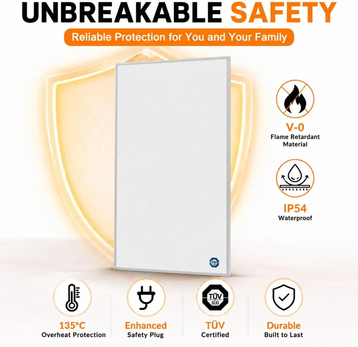 Infrared Space Heater 600W with Thermostat Energy - Image 3