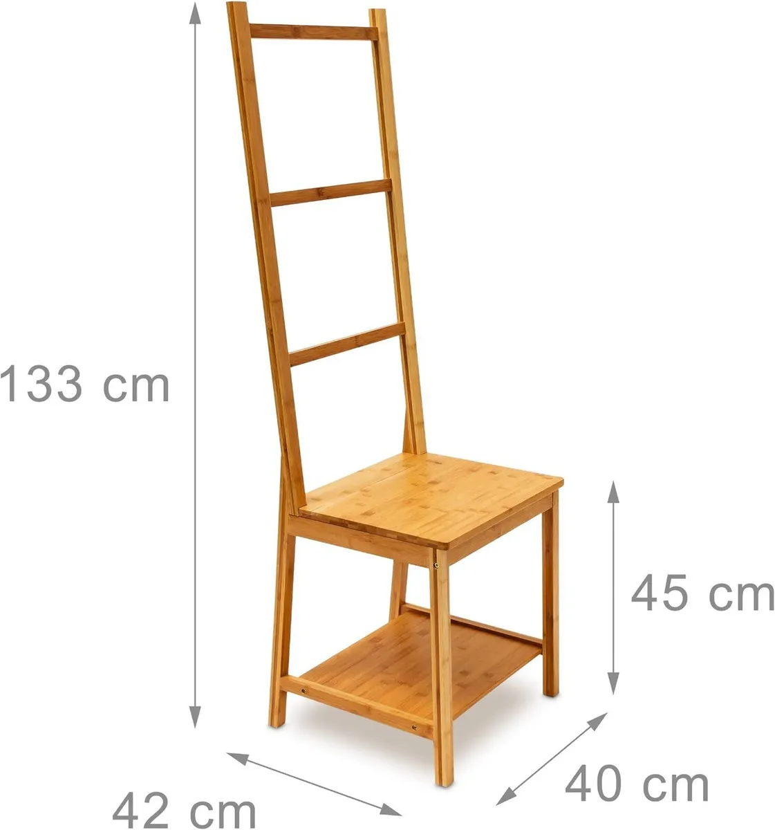 Free-Standing Bamboo Towel Holder - Image 4
