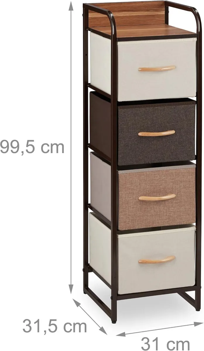 Dresser 4 Drawer Compartments with Shelf - Image 3