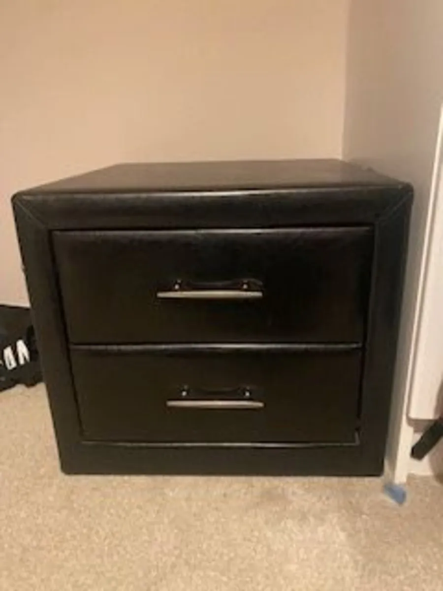 Matching Faux Leather Bedside Lockers