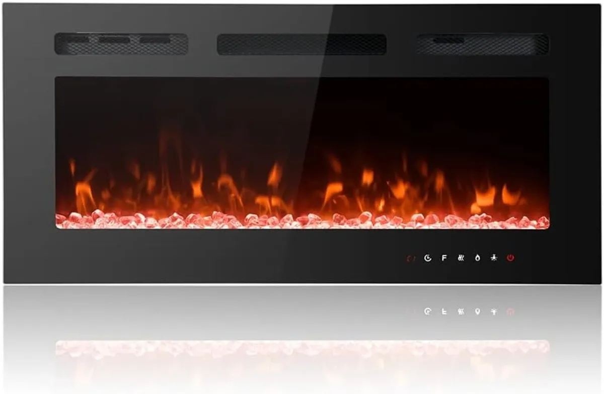 Ultra-Thin Electric Fireplace Low Noise - Image 1