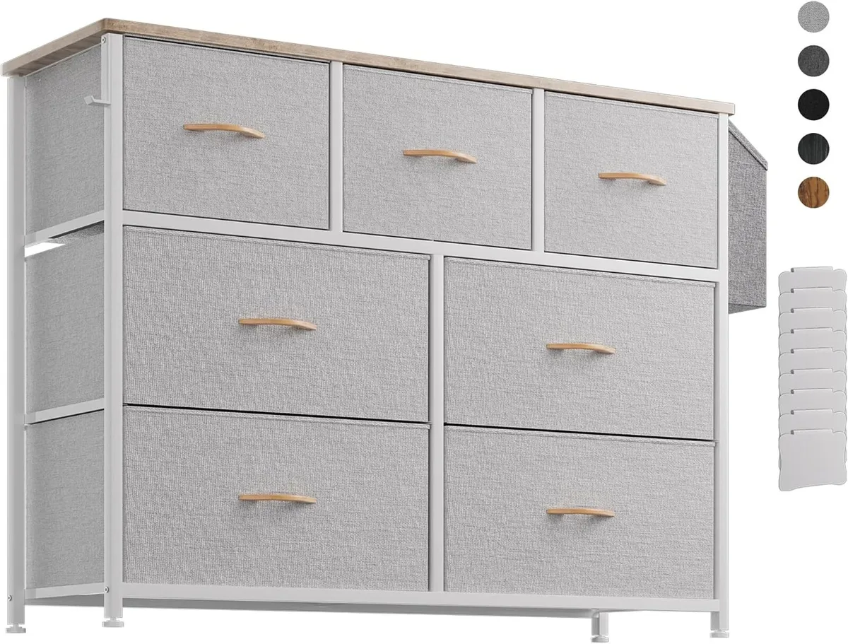 Fabric Chest of Drawers Canvas Storage Unit - Image 1