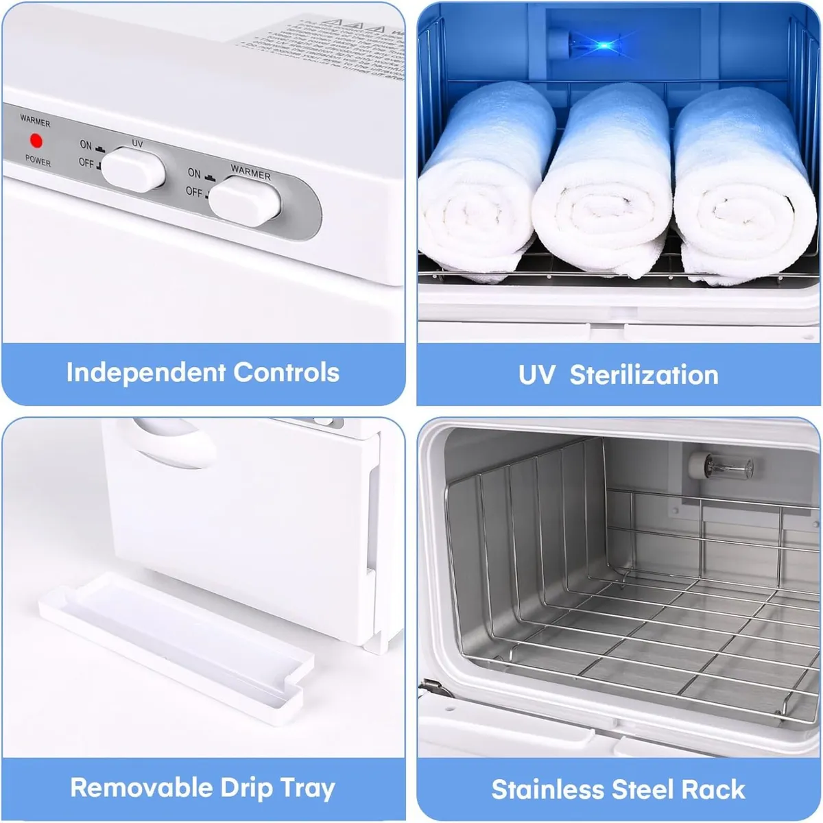 8L Hot Towel Cabinet Warmer with UV Sterilisation - Image 4