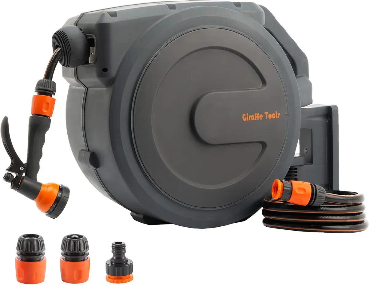 Retractable Garden Hose Reel Wall Mounted - Image 1