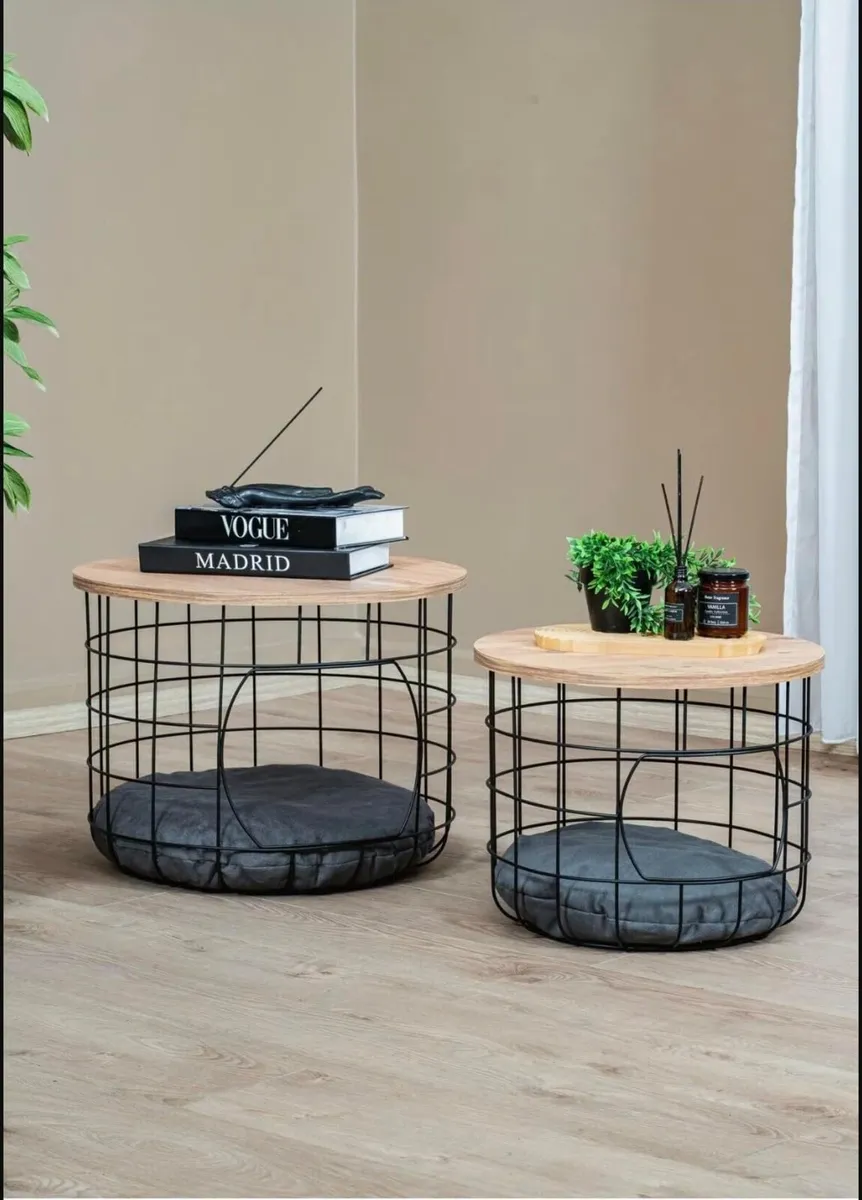 Coffee Table with Cat House Modern 2-In-1 Side - Image 3