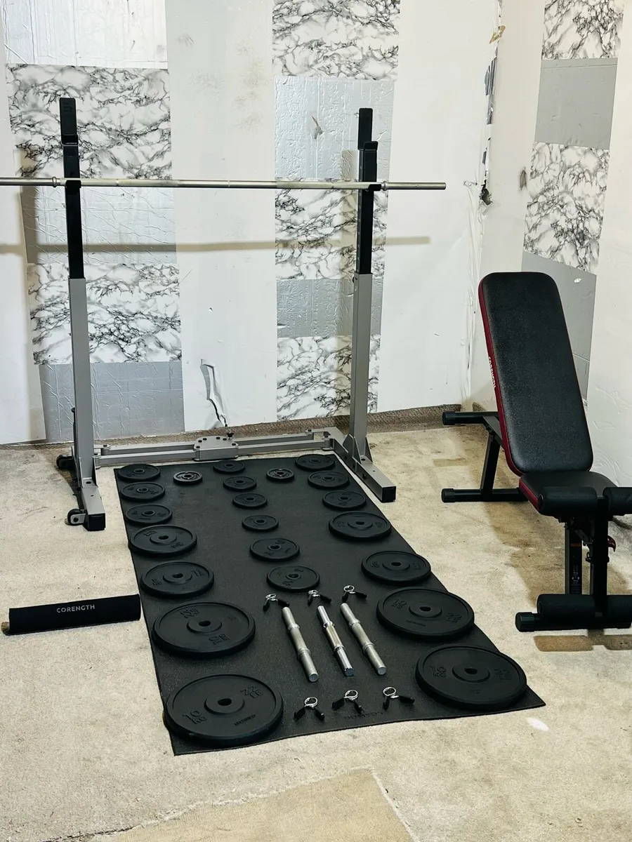 BRANDED LIFE TIME WEIGHTS SET RACK BENCH MATS ++ - Image 1